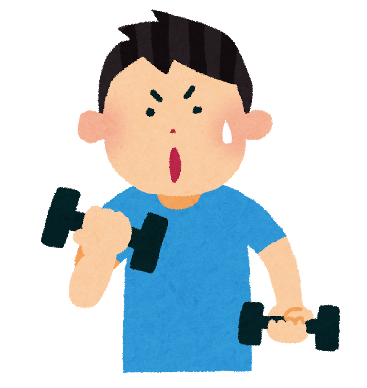 筋トレする人